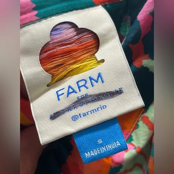 Farm Rio Pleated Palm Midi Dress Tropical - Picture 4 of 16